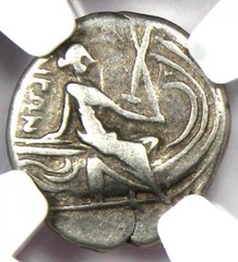 Greek Euboea Histiaea AR Tetrobol Silver Coin 200 BC. Certified NGC VF