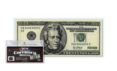 Pack of 100 BCW Small Modern Currency Soft 2-Mil Acid Free Poly Sleeves