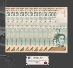 VENEZUELA 500 DIGITALES qty 10 2023/2024 UNC 500 million bolivar COA USA SELLER