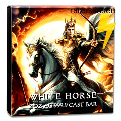 2oz Carpathian Mint White Horse Color Cast Bar “Four Horsemen of the Apocalypse”