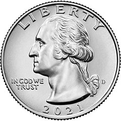 2021-D Crossing the Delaware Reverse Uncirculated U.S. Mint Quarter