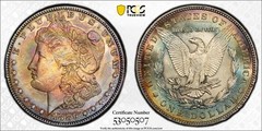 1886 P PCGS UNC Detail – Toned Silver Morgan Dollar $1 US Coin #61000A