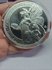 2022 St. Helena 5 oz Silver Queen’s Virtue – Truth Conquers All BU ENCAPSULATED