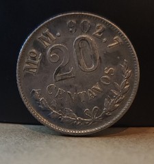 1898 Mo Mexico 20 Centavos