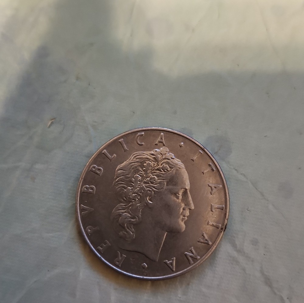 1955 Italy 50 Lire – Circulated Italian Stainless Steel World Coin – Europe