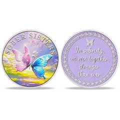 Women Sobriety Coin Sober Sisters Inspirational Recovery Token AA Chips Gifts