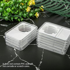 10 PCS Coin Slab Display Holder Storage 38mm for Morgan/Peace/Ike Silver Dollar