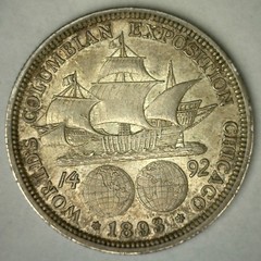 1893 COLUMBIAN EXPO Silver Commemorative Half Dollar Extra Fine 50c XF Coin