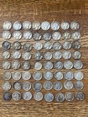 Mercury/Roosevelt Dime Lot 10C – 69, mix Dates – Obv & Rev Photos 1920 thru 1964