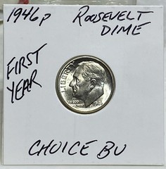 1946 P Roosevelt Dime CHOICE BU ! CHEAP Shipping! FIRST YEAR COIN! WOW