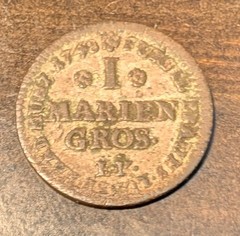 1748 Brunswick wolfenbuttel 1 mariengroschen #G6
