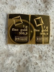 Valcambi- 2 Grams .9999 Fine Gold Combi-Bar Breakable Gold Valcambi Bars