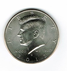 2012-D Brilliant Uncirculated Copper-Nickel Clad Copper Strike Half Dollar Coin!