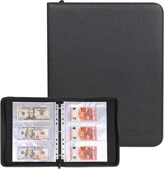 Cash Collection Book, Binder Currency Holder Album with 180 Pockets Paper Mon…