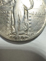 1926 S Standing Liberty Quarter – Fine – 90% Silver 25 Cents – Scarce Date