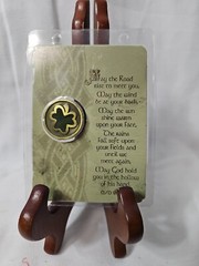 Vintage 1″ Zinc Alloy Irish Coin Clover Shamrock Token Good Luck. St Patrick’s