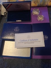 1993 S Bill of Rights 2 Coin*Silver*Dollar &*Silver*Half Dollar Proof Set w/OGP