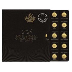 2024 25 x 1 Gram Gold Maple Leafs – RCM Maplegram25 In Assay – In Stock