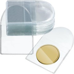 50 Pcs Single Pocket Coin Sleeves Collector Individual Clear Plastic Sleeves Hol