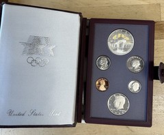 1984-S U.S. Mint Prestige Proof Set w/ Olympic Silver Dollar Box & COA