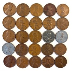 Lincoln Wheat Cent Lot of 25 All Mints 1919 – 1958 No duplicates