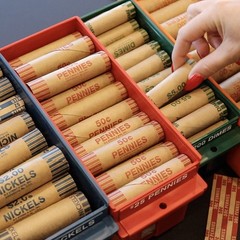 Large Capacity Rolled Coin Storage Box for Dimes | 200 Dollar Capacity, Locka…