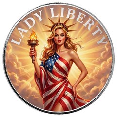 1 oz Silver Round – Lady Liberty Colorized .999 Silver Bullion Round #A659