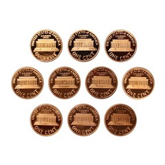 1990-1999 S Lincoln Memorial Cent Gem Deep Cameo Proof Coin Run 10 Coin set