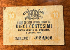 Italy 1918 10 Centesimi Banknote