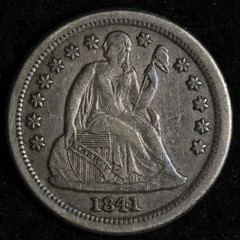 1841-O Seated Liberty Silver Dime AU E284 ZRTCKQ