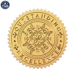 2 Inch Gold Foil Certificate Seals 100 Pcs Embossed Waterproof Awards Graduation