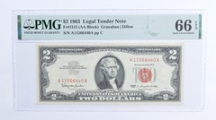$2 1963 Legal Tender Note FR-1513 PMG 66 EPQ PMG