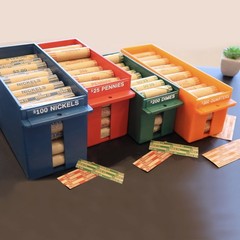 Large Capacity Rolled Coin Storage Box for Dimes | 200 Dollar Capacity, Locka…