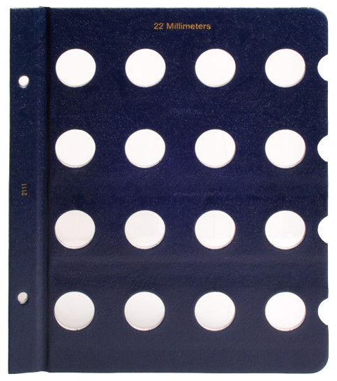 Whitman Classic Blank 22mm Album Page – 16 Slots – No. 2111 NEW