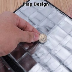 Coin Storage Book Collection, 480 Pockets Album Folder Holder for Penny Quarters