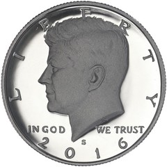 2016 S Kennedy Half Dollar Gem DCam Proof CN-Clad See Pics S343
