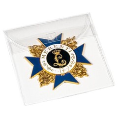 4×4 ” Single Pocket Holders Large Coin Insignia Medals / Badges Pouche Acid Free