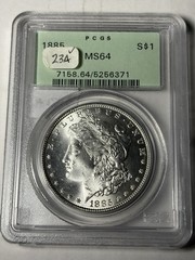 1885 PCGS MS64 Morgan Silver Dollar OGH Old Holder