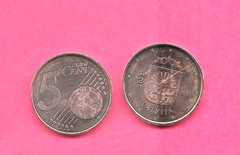 LATVIA KM152 2023 UNC-UNCIRCULATED MINT-BU MODERN 5 EURO CENT COIN