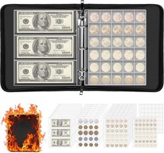 Coin Collection Book Album Holder for Collectors, 400 Pockets Fireproof Coin …