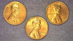 1970, 1971, and 1972 Lincoln Memorial Cents (D1117)