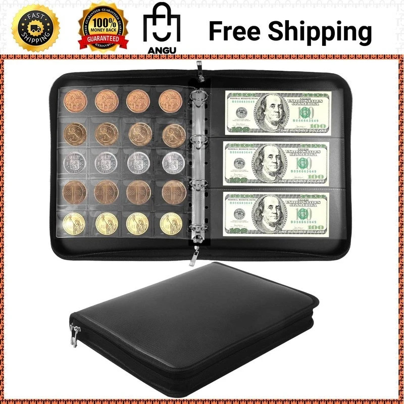 Coin Collection Book Album Holder for Collectors, 400 Pockets Fireproof Coin …