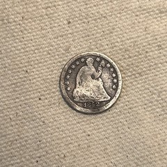 1852 Seated Silver Half Dime ~ VG Details QA3082 905-78
