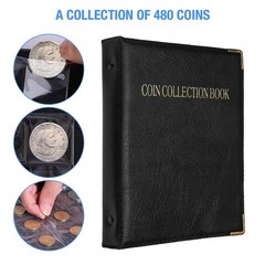 480 Pocket Coin Collection Album Collection Coin Books High-capacity Coin Holder