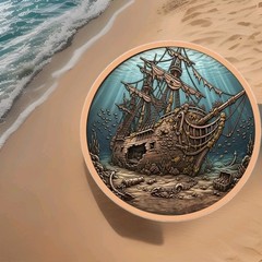 Liberia Shipwreck Colorized 5 oz Copper Coin .999 AVDP PREORDER