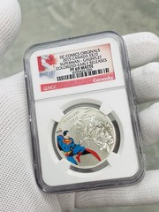 2015 CANADA $10 – DC COMICS – SUPERMAN – GAUNTLET – NGC PF70 MATTE – SILVER COIN