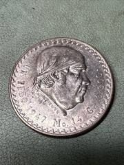 SILVER – WORLD Coin – 1947 Mexico 1 Peso – World Silver Coin