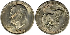 1972 $1 BU Eisenhower Dollar