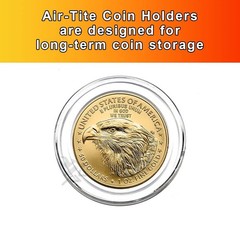 Air Tite Coin Holders 32.7mm for Gold Eagles and Silver Rounds Protective Cap…