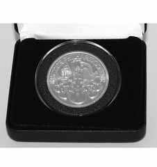 (1) Black Leatherette Model “I” Air-Tite Single Coin Holder Display Box Case